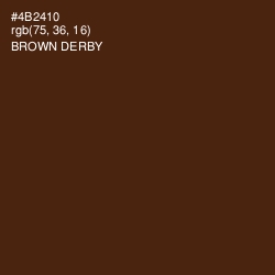 #4B2410 - Brown Derby Color Image